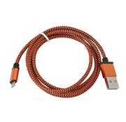 Platinet PLATINET USB LIGHTNING FABRIC BRAIDED CABLE 1M ORANGE
