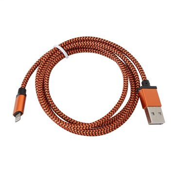 Platinet CABLE TRESSE USB LIGHTNING - 1M - ORANGE