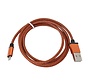 CABLE TRESSE USB LIGHTNING - 1M - ORANGE