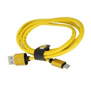 Platinet PLATINET MICRO USB TO USB LEATHER CABLE 1M 2,4A YELLOW