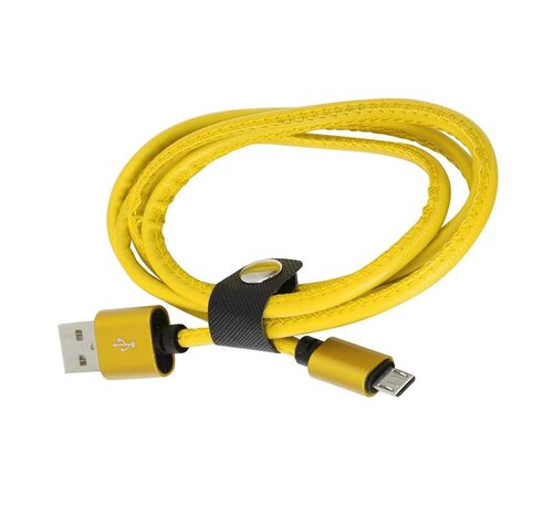 Platinet PLATINET MICRO USB TO USB LEATHER CABLE 1M 2,4A YELLOW