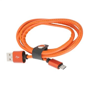 Platinet CABLE CUIR PLATINET MICRO USB vers USB - 1M - ORANGE