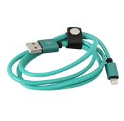 Platinet CABLE USB CUIR PLATINET LIGHTNING - 1M VERT