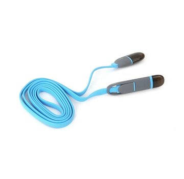 Platinet PLATINET USB UNIVERSAL CABLE 2 IN 1: MICRO USB & LIGHTNING PLUGS BLUE