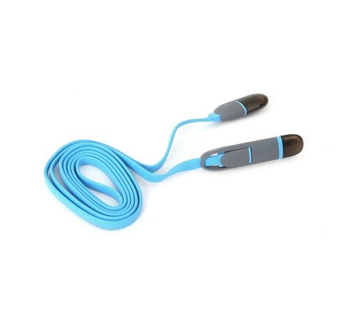 Platinet CABLE USB UNIVERSEL PLATINET 2 EN 1: MICRO USB & LIGHTNING - BLEU