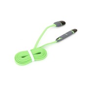 Platinet PLATINET USB UNIVERSAL CABLE 2 IN 1: MICRO USB & LIGHTNING PLUGS GREEN