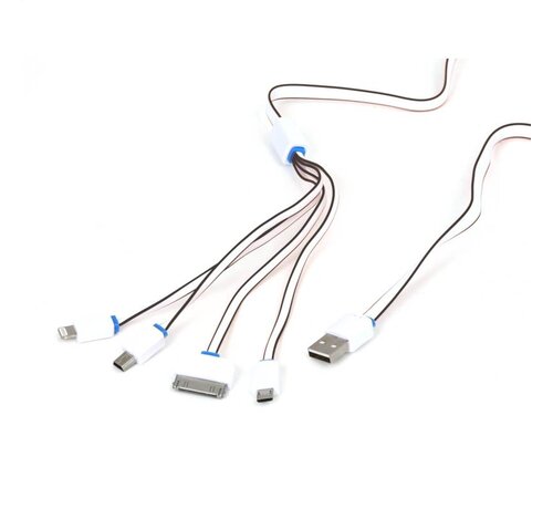 Omega KIT DE RECHARGE 4 EN 1 OMEGA: MICRO USB + MINI USB +  iPhone 4 + Lightning