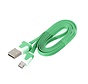 CABLE USB 2.0 PLAT OMEGA microUSB pour smartphones, tablettes 1M VERT [41858]