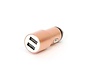 OMEGA CAR CHARGER METAL 2xUSB 5V 2.1A ROSE GOLD [44251]