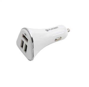 Platinet PLATINET CAR CHARGER 3xUSB 5,2A + microUSB cable 1m WHITE [43722]