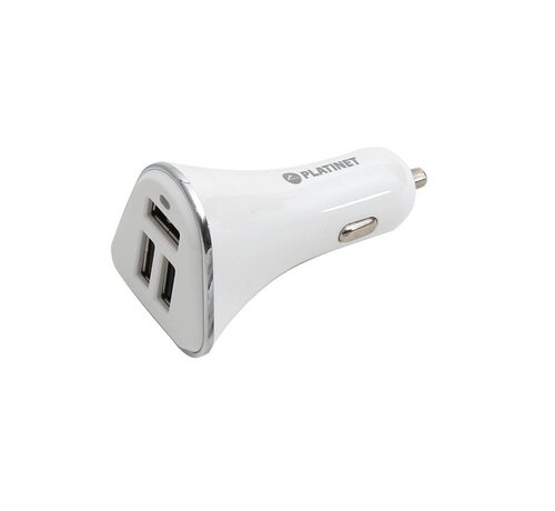 Platinet PLATINET CAR CHARGER 3xUSB 5,2A + microUSB cable 1m WHITE [43722]
