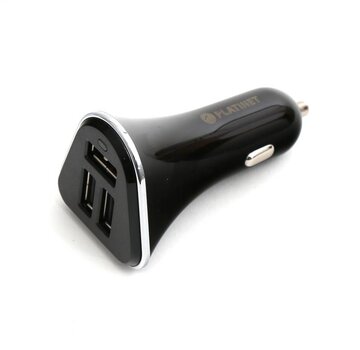 Platinet PLATINET CAR CHARGER 3xUSB 5,2A + microUSB cable 1m BLACK [43721]
