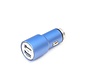OMEGA CAR CHARGER METAL 2xUSB 5V 2.1A BLUE [43343]