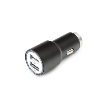 Omega OMEGA CAR CHARGER METAL 2xUSB 5V 2.1A BLACK [43342]
