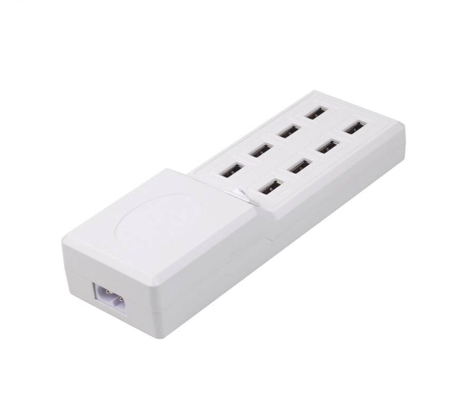 PLATINET FAMILY CHARGER 8-PORT USB 10A WHITE [42654]