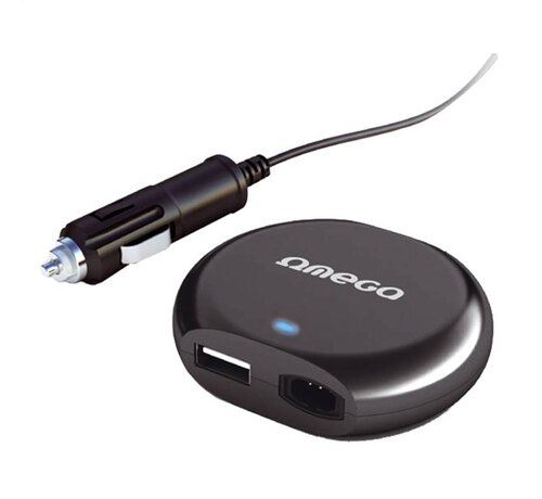 Omega OMEGA MINI ADAPTATEUR DC UNIVERSEL/NOTEBOOK/VOITURE/USB 90W MINI 2 EN 1 (41796)