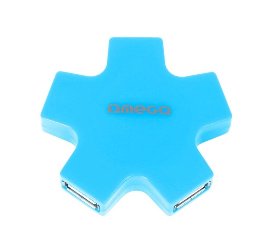 HUB USB 2.0 4 PORTS OMEGA - MODELE STAR/ETOILE NOIR [42856]