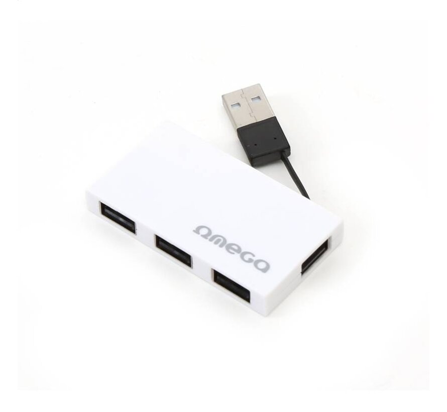 OMEGA USB 2.0 HUB 4 PORT BOX WHITE [42852]