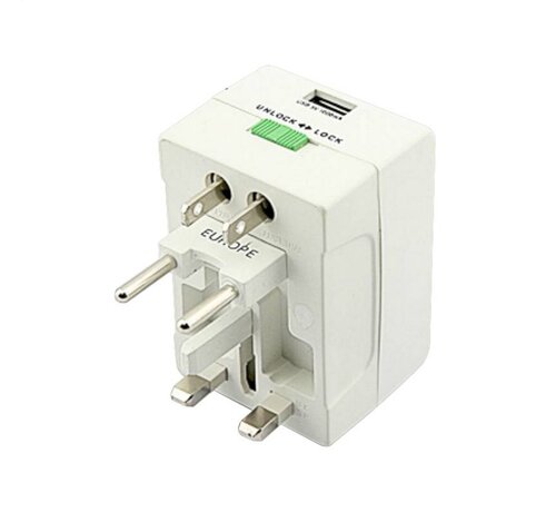 Omega OMEGA POWER TRAVEL ADAPTOR 220-250V 4 IN 1 + USB PORT