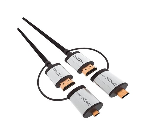 Omega OMEGA HDMI CABLE V.1.4 BLACK 1,5m + ADAPTORS to miniHDMI and microHDMI [43865]