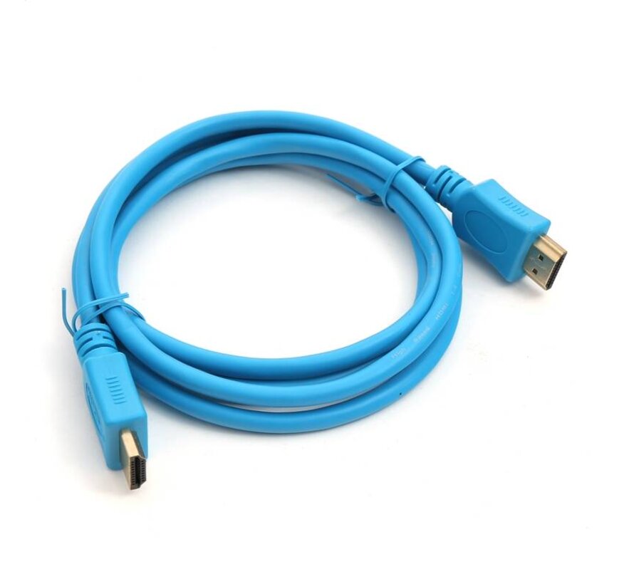 CABLE HDMI NUMERIQUE OMEGA V1.4 - LONGUEUR 1.5M - BLEU - sachet