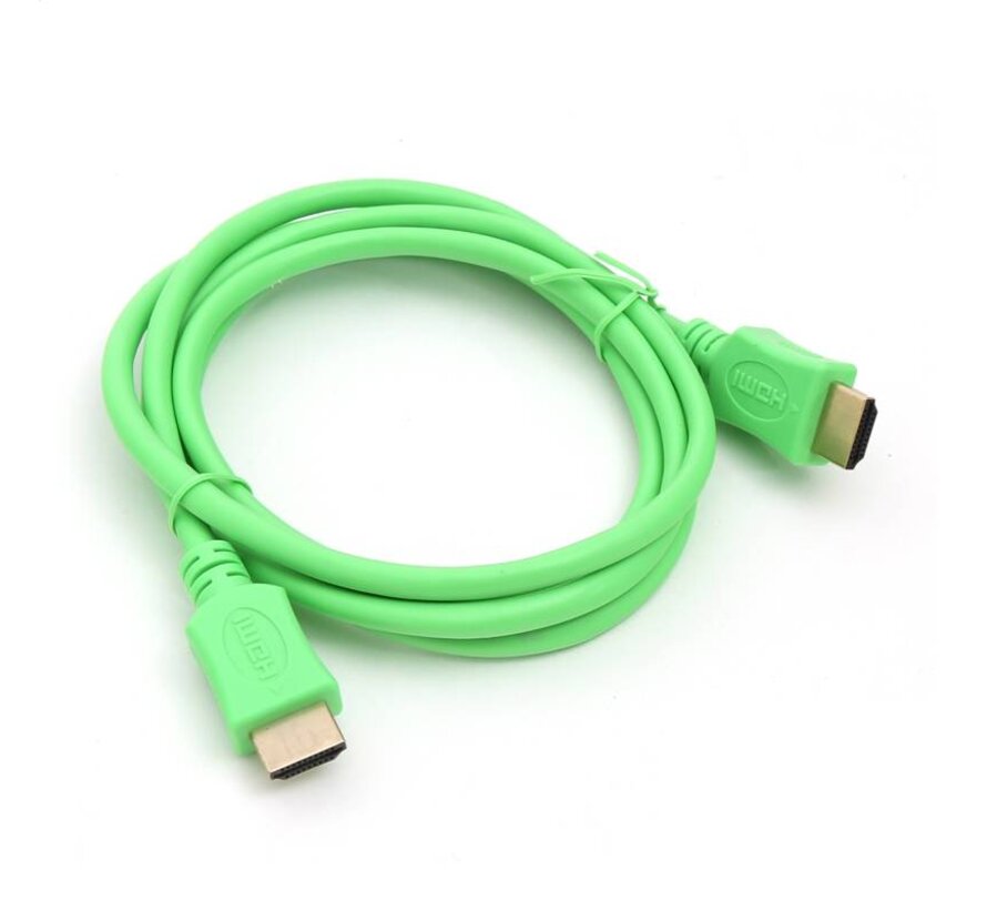 CABLE HDMI NUMERIQUE OMEGA V1.4 - LONGUEUR 1.5M - VERT - sachet
