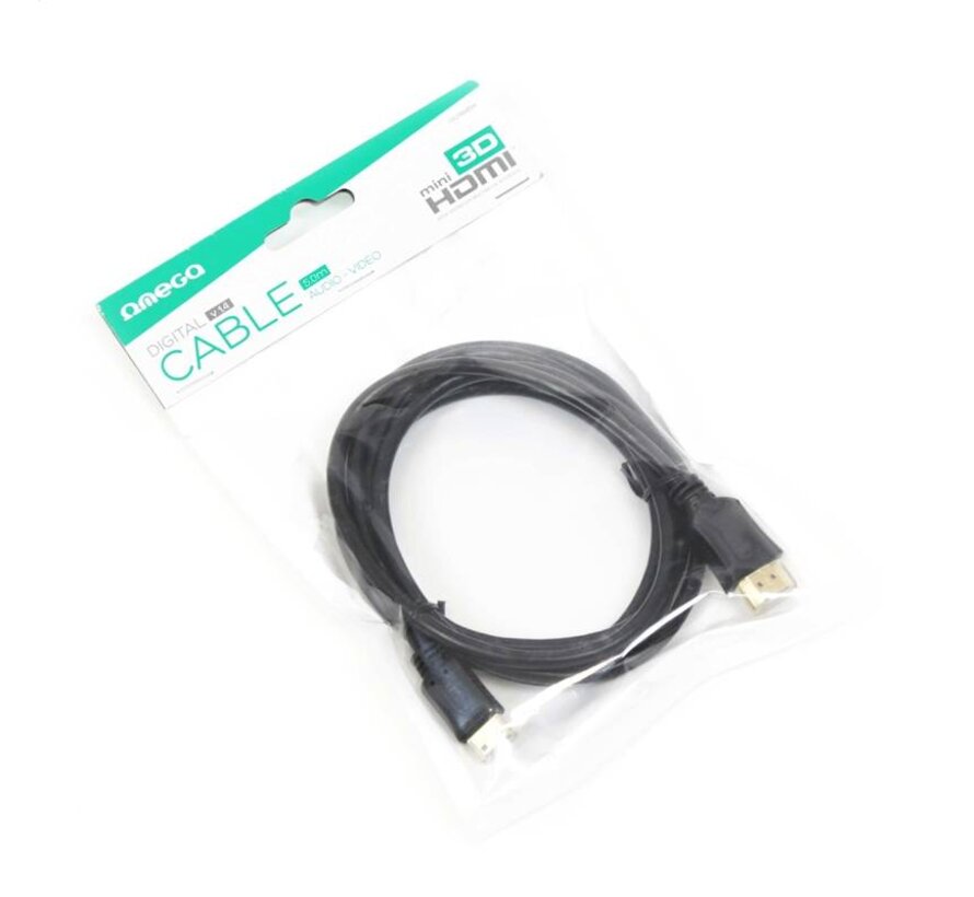OMEGA HDMI - miniHDMI CABLE v.1.4 BLACK 5M bulk [41846]