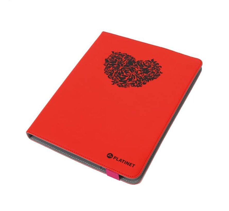 PLATINET TABLET CASE 7"-7,85" NATURE HEART/RED