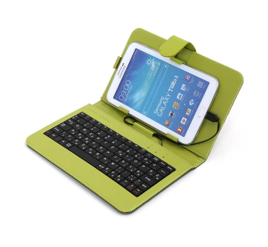 OMEGA TABLET KEYBOARD AND PROTECTIVE CASE INDIANA MICRO USB GREEN
