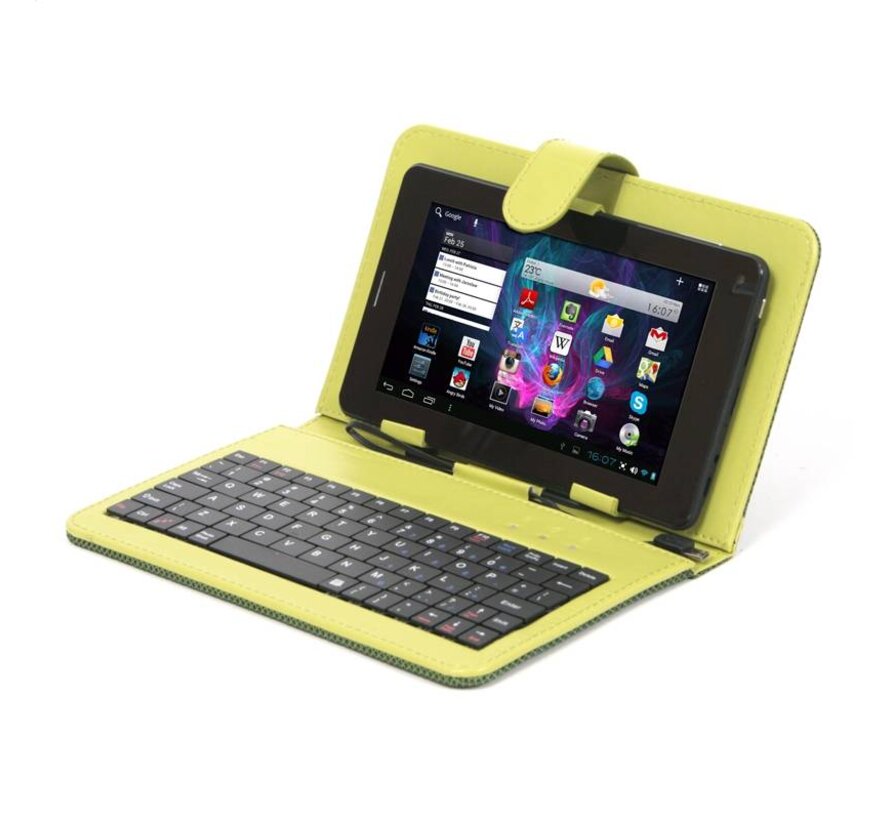 OMEGA TABLET KEYBOARD AND PROTECTIVE CASE INDIANA MICRO USB GREEN