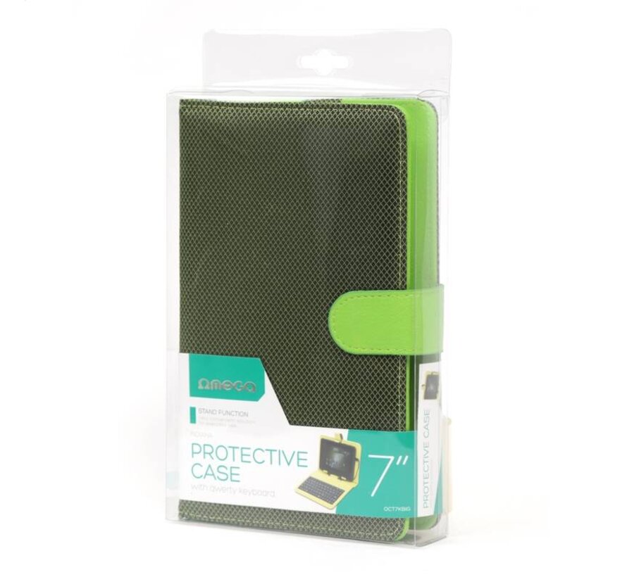 ETUI POUR TABLETTES 7" 6 CLAVIER MICRO USB VERT