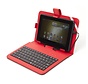 ETUI POUR TABLETTE 7" AVEC CLAVIER QWERTY ROUGE