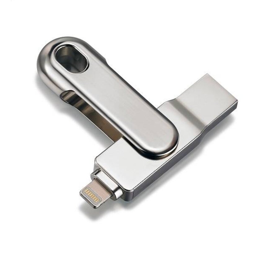 Clé USB 3.0 16Go Platinet + connecteur Lightning (iPhone, iPad)