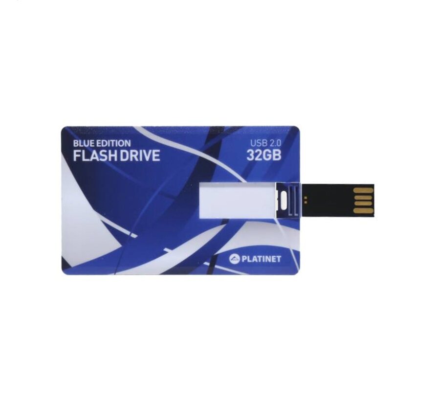 Clé USB 2.0 Carte de visite Platinet édition bleue 32Go [44339]