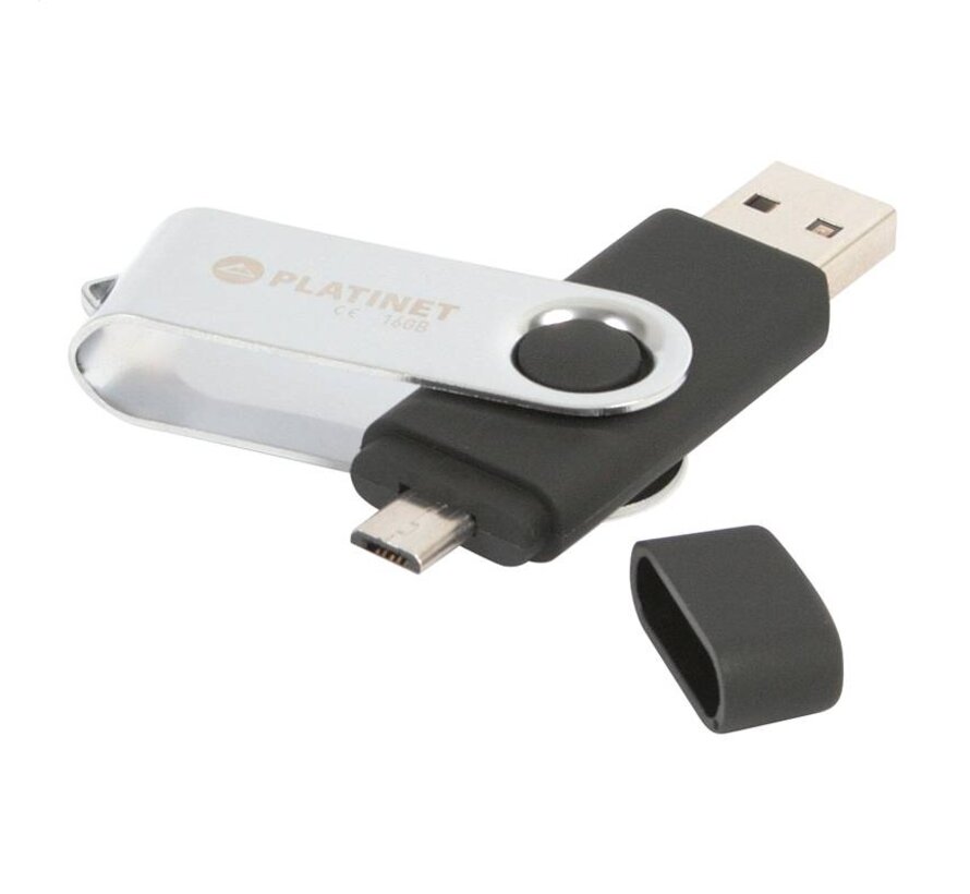 PLATINET ANDROID PENDRIVE USB 2.0 BX-Depo 16GB FOR TABLETS SCHWARZ [41804]