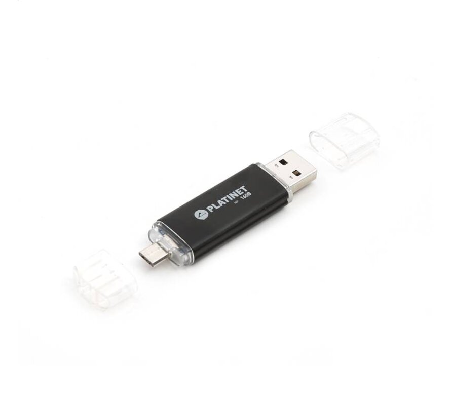PLATINET ANDROID PENDRIVE USB 2.0 AX-Depo 16GB + microUSB for tablets SCHWARZ