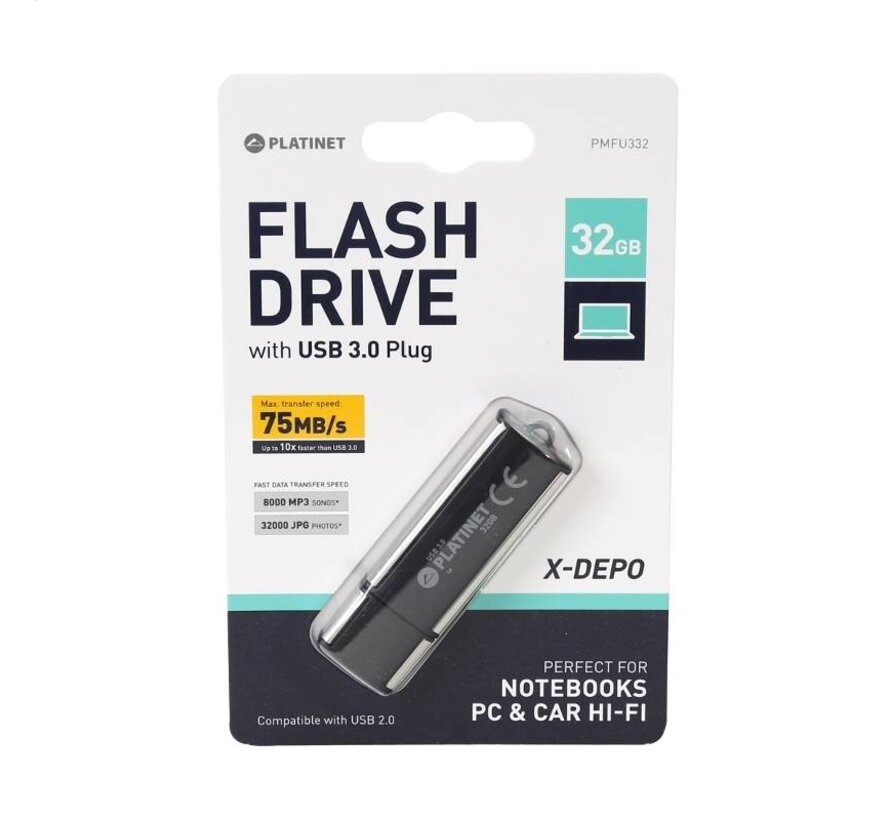CLÉ USB PLATINET 3.0 X-Depo 32GB [41448]