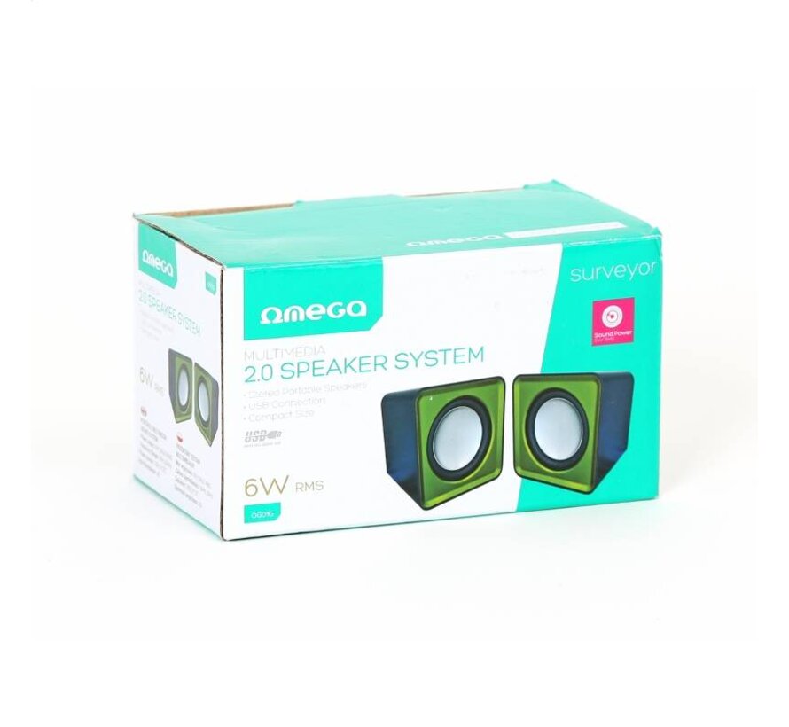 HAUT-PARLEURS OMEGA 2.0 OG-01 SURVEYOR 6W VERT USB [41921]