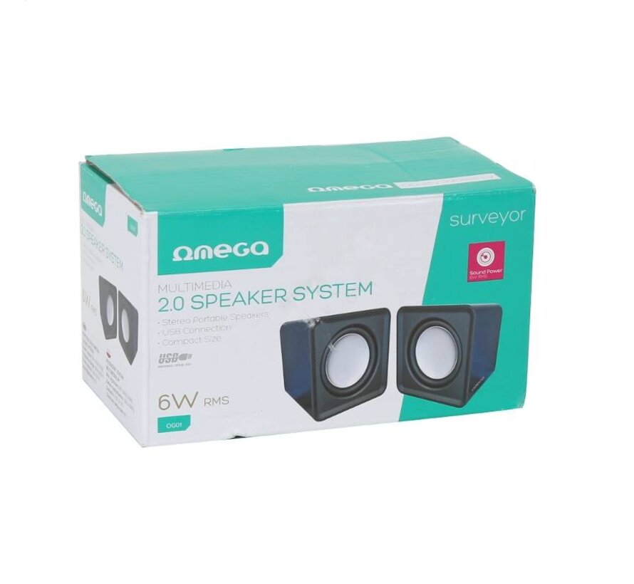 OMEGA SPEAKERS 2.0 OG-01 SURVEYOR 6W BLUE USB [41584]