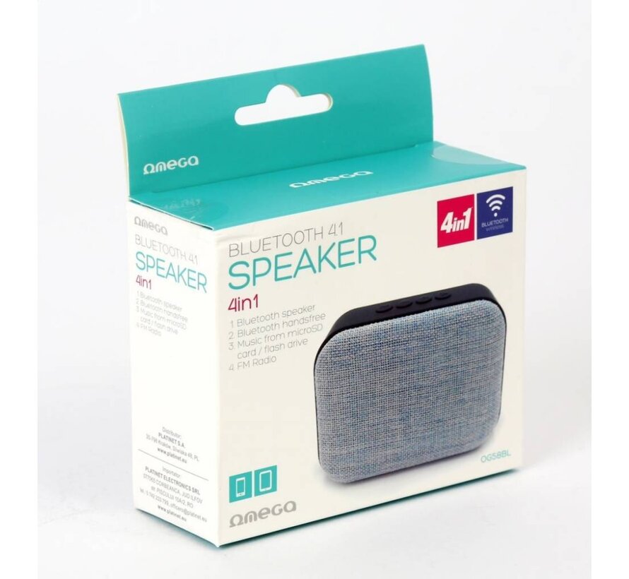 ENCEINTE OMEGA OG58 BLUETOOTH V4.1 - TISSU GRIS CLAIR [44334]