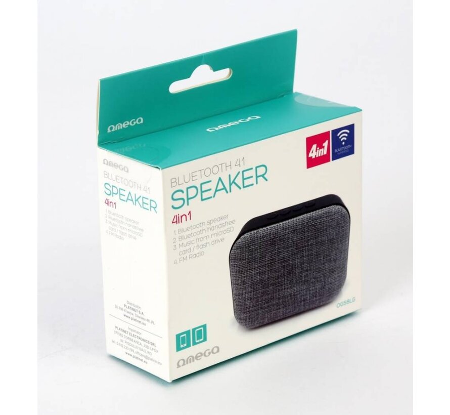 ENCEINTE OMEGA OG58 BLUETOOTH V4.1 - TISSU GRIS [44333]