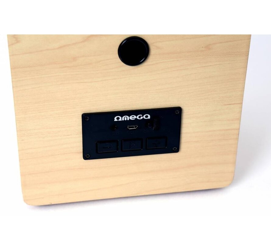 OMEGA SPEAKER OG60W WOODEN 3" 5W BLUETOOTH V4.2 BROWN TWS SYSTEM [44154]