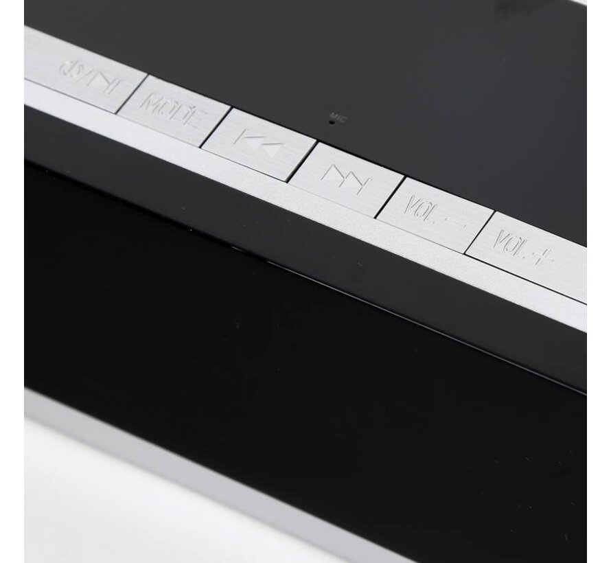 PLATINET SPEAKERS PMGC10A BLUETOOTH + CLOCK, FM 10W STEREO [43975]