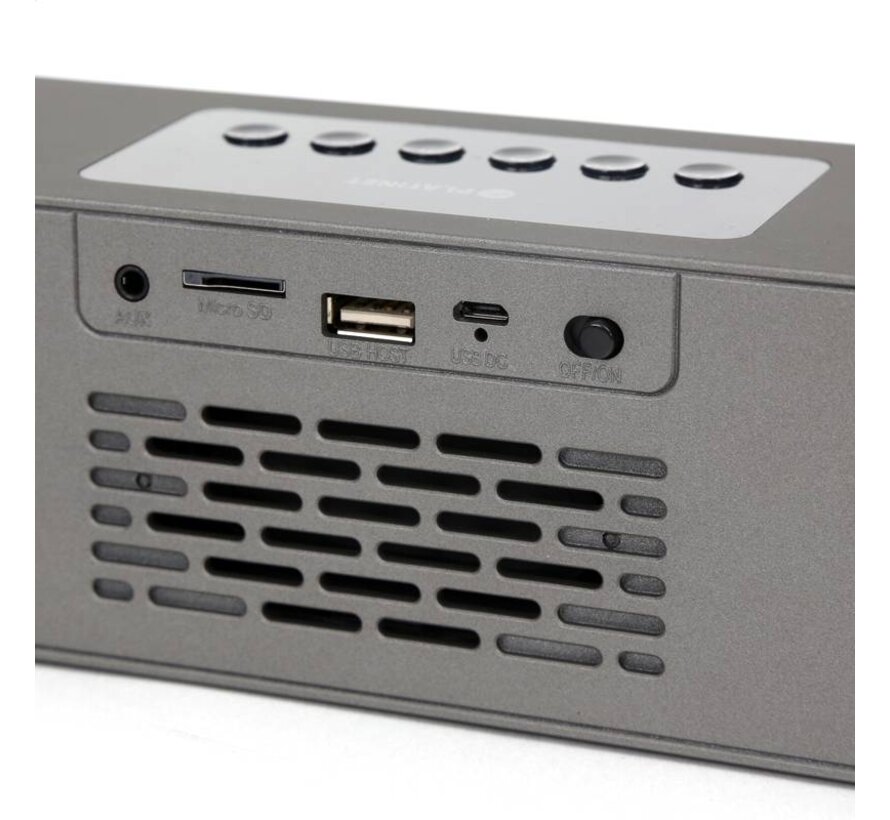 PLATINET SPEAKERS PMGC10B BLUETOOTH + CLOCK, FM 10W STEREO [43976]