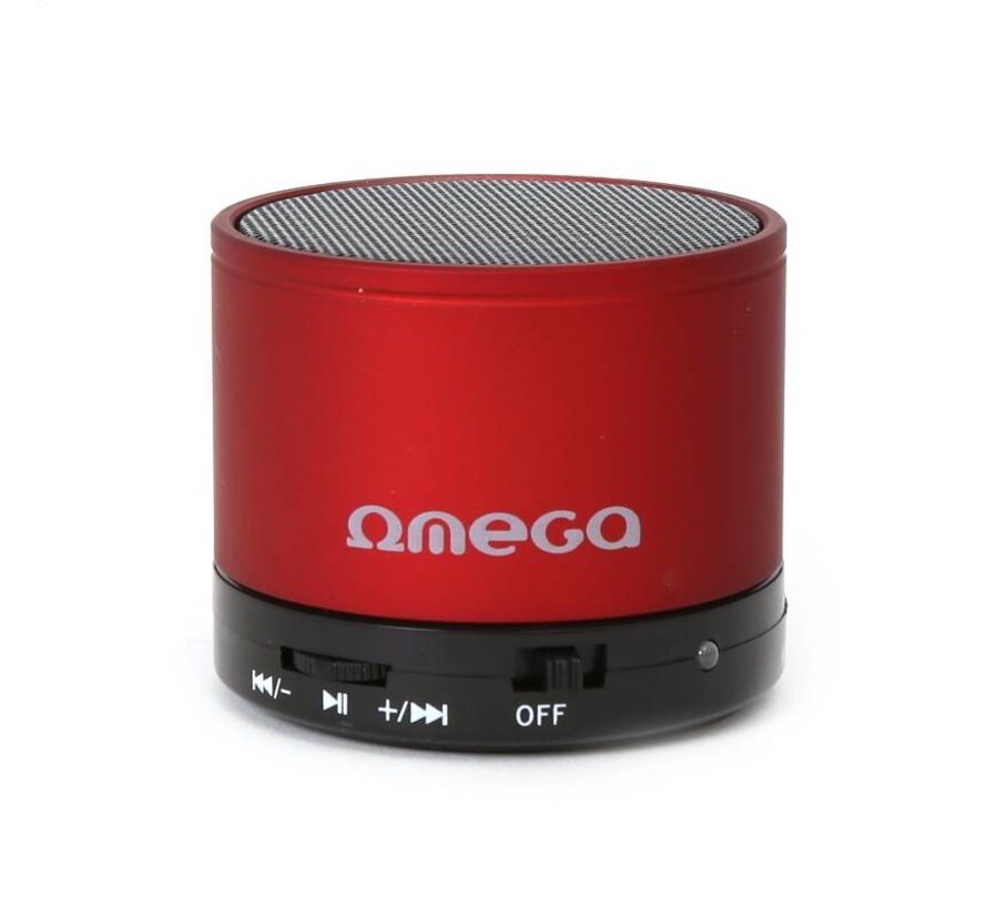 ENCEINTE OMEGA OG47B ALU BLUETOOTH V3.0 - COULEUR ROUGE