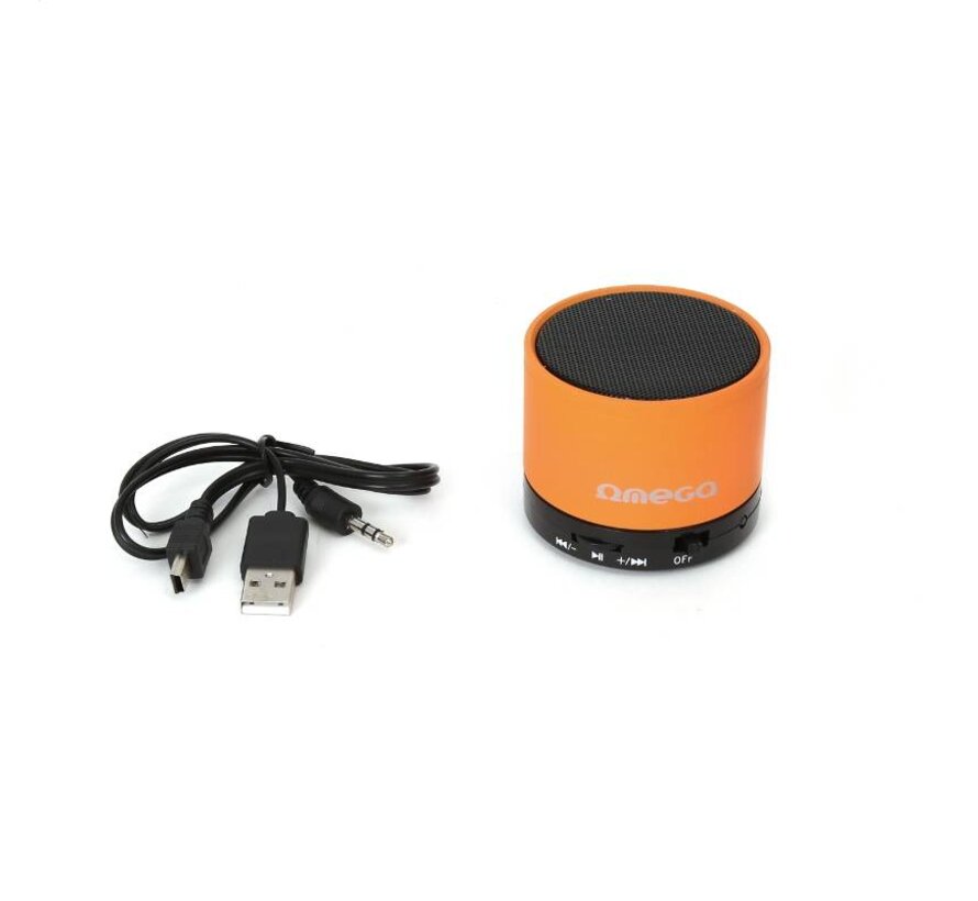 ENCEINTE OMEGA OG47B ALU BLUETOOTH V3.0 - COULEUR ORANGE