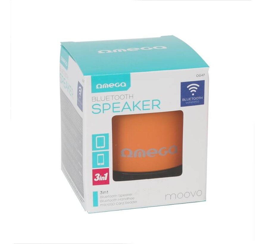 OMEGA SPEAKER OG47O ALU BLUETOOTH V3.0 ORANGE [42645]