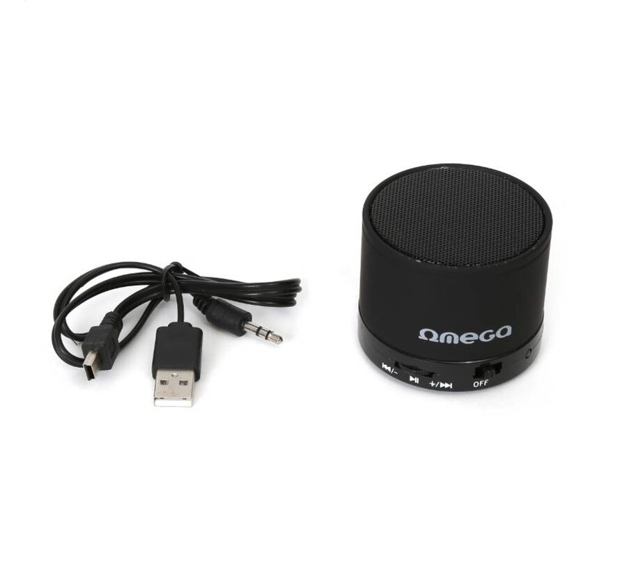 OMEGA LAUTSPRECHER OG47B ALU BLUETOOTH V3.0 SCHWARZ [42643]