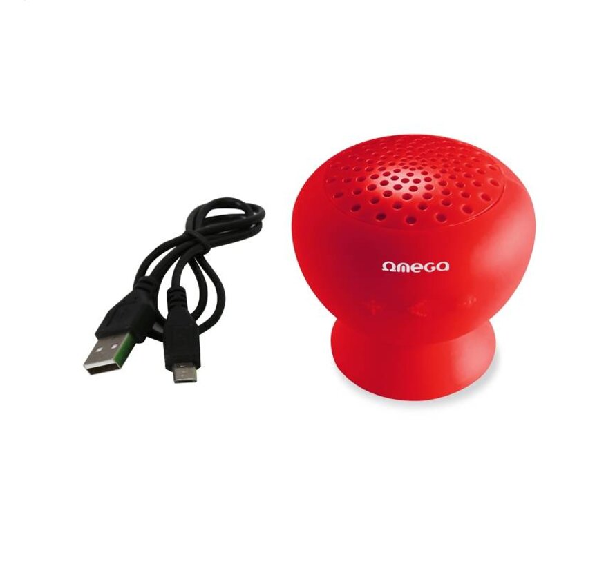 OMEGA SPEAKER OG46  SPLASH RESIST. BLUETOOTH V3.0 RED [42454]