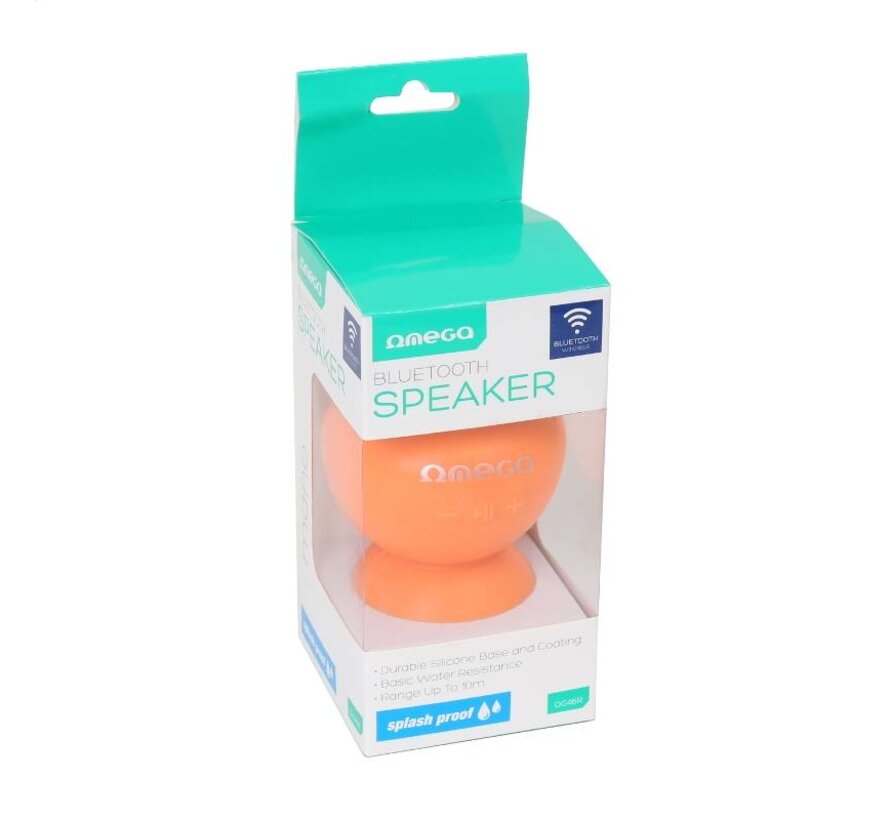 OMEGA SPEAKER OG46  SPLASH RESIST. BLUETOOTH V3.0 ORANGE [42453]